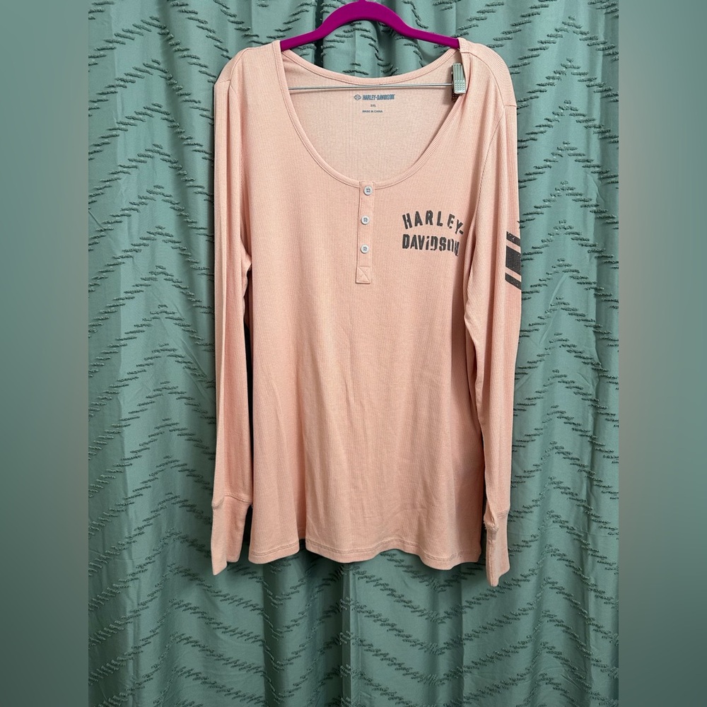 Harley Davidson Harley-Davidson tee t-shirt top long sleeve size 2X plus size - Picture 1 of 7